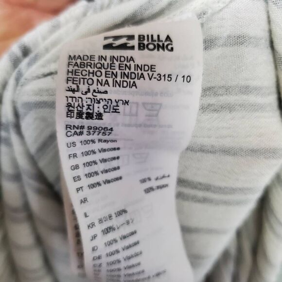 Billabong Off Shoulder Striped Maxi Dress Women’s Size S - Picture 8 of 10